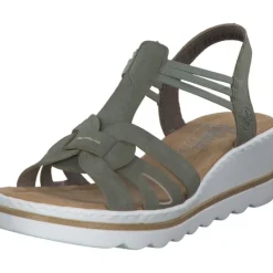 Damen Rieker Sandaletten<67459, Plateau-Sandaletten, Damen, schilf