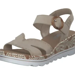 Damen Rieker Sandaletten<67173, Plateau-Sandaletten, Damen, perle