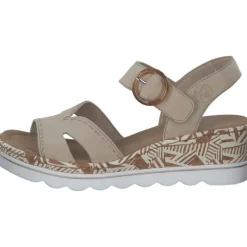 Damen Rieker Sandaletten<67173, Plateau-Sandaletten, Damen, perle