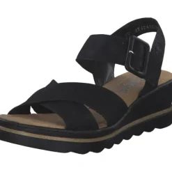 Damen Rieker Sandaletten<67463, Plateau-Sandaletten, Damen, schwarz