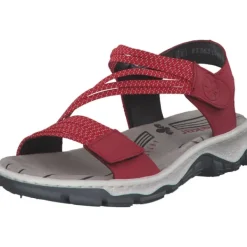 Damen Rieker Sandalen<68871, Sandalen, Damen, Rot