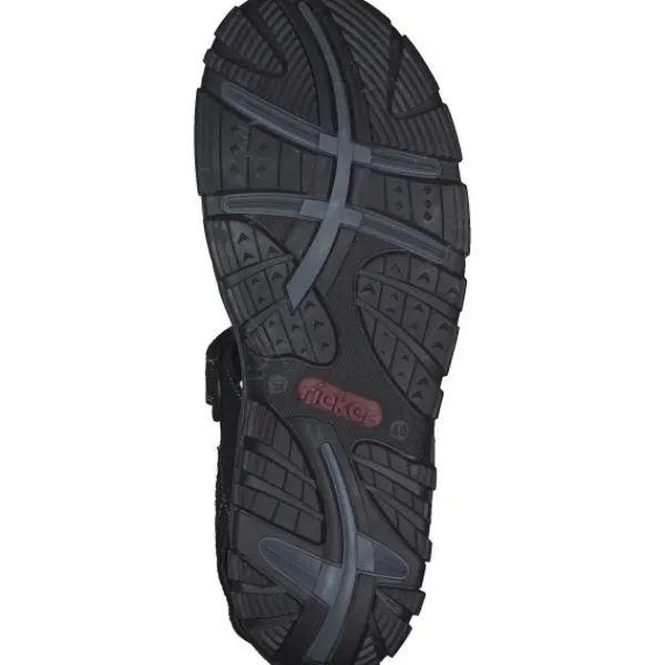 Damen Rieker Sandalen<68851, Sandalen, Damen, schwarz