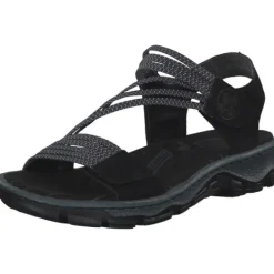 Damen Rieker Sandalen<68871, Sandalen, Damen, Schwarz