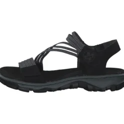 Damen Rieker Sandalen<68871, Sandalen, Damen, Schwarz