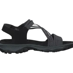 Damen Rieker Sandalen<68871, Sandalen, Damen, Schwarz