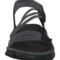 Damen Rieker Sandalen<68871, Sandalen, Damen, Schwarz