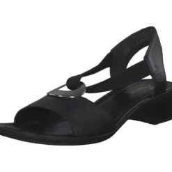 Damen Rieker Sandaletten<62662, Sandaletten, Damen, schwarz/schwarz