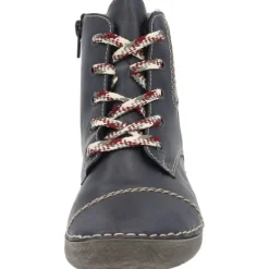 Damen Rieker Stiefel<52541, Schnürstiefel, Damen, ozean/grau-rost