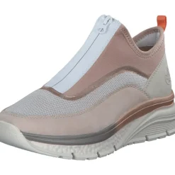 Damen Rieker Sneakers<48053, Slip-On-Sneaker, Damen, rose/kreide/kupfer/crema/perlr