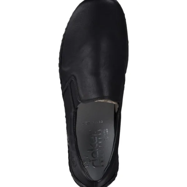 Damen Rieker Slipper<48964, Slipper, Damen, schwarz