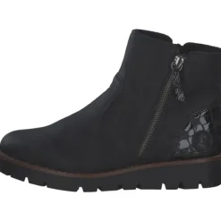 Damen Rieker Stiefel<44950-00, Stiefeletten, Damen, schwarz/black/schwarz
