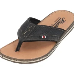 Damen Rieker Pantoletten & Badeschuhe|Pantoletten & Badeschuhe<21084, Zehentrenner, Schwarz