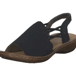 Damen Rieker Sandaletten<608D1, Keilsandaletten, Damen, Schwarz