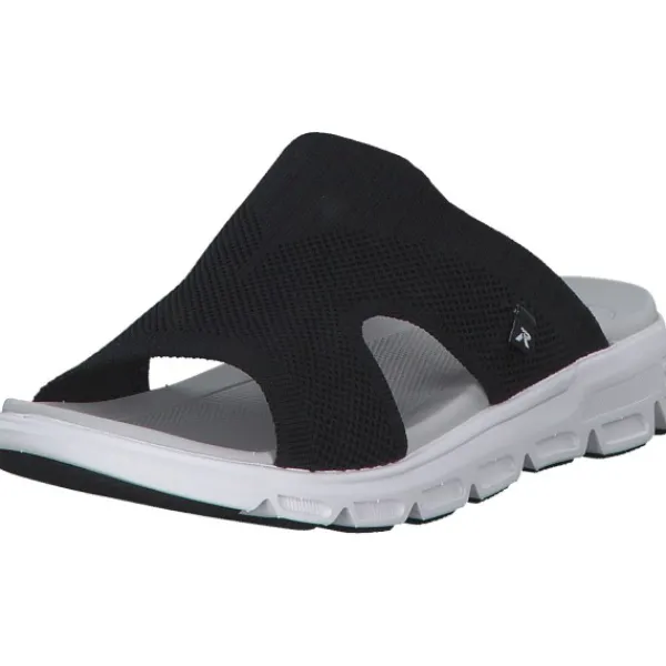 Damen Rieker Pantoletten & Badeschuhe<Evolution V8451, Plateau-Pantoletten, Damen, schwarz