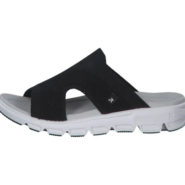 Damen Rieker Pantoletten & Badeschuhe<Evolution V8451, Plateau-Pantoletten, Damen, schwarz