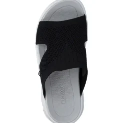 Damen Rieker Pantoletten & Badeschuhe<Evolution V8451, Plateau-Pantoletten, Damen, schwarz