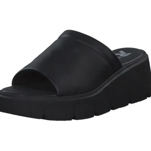 Damen Rieker Pantoletten & Badeschuhe<Evolution W1551, Plateau-Pantoletten, Damen, Schwarz