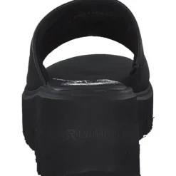 Damen Rieker Pantoletten & Badeschuhe<Evolution W1551, Plateau-Pantoletten, Damen, Schwarz