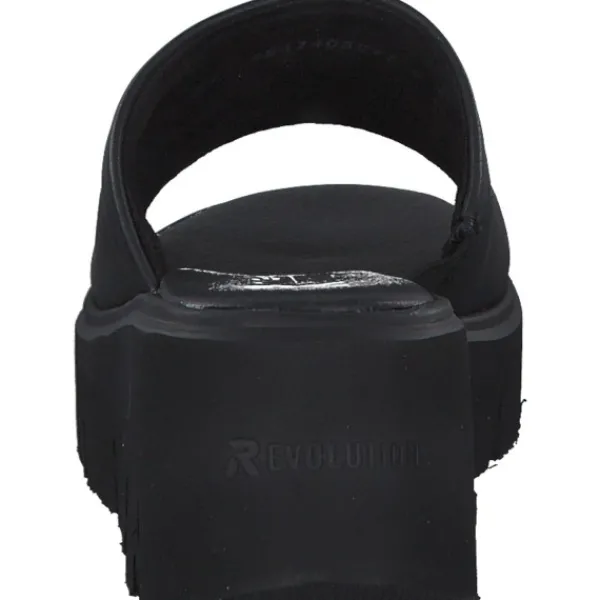 Damen Rieker Pantoletten & Badeschuhe<Evolution W1551, Plateau-Pantoletten, Damen, Schwarz