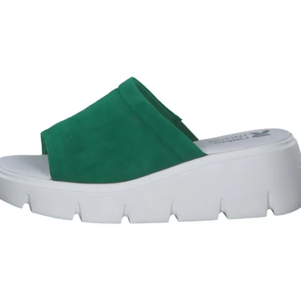 Damen Rieker Pantoletten & Badeschuhe<Evolution W1551, Plateau-Pantoletten, Damen, applegreen