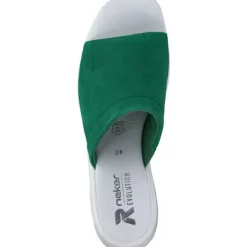 Damen Rieker Pantoletten & Badeschuhe<Evolution W1551, Plateau-Pantoletten, Damen, applegreen