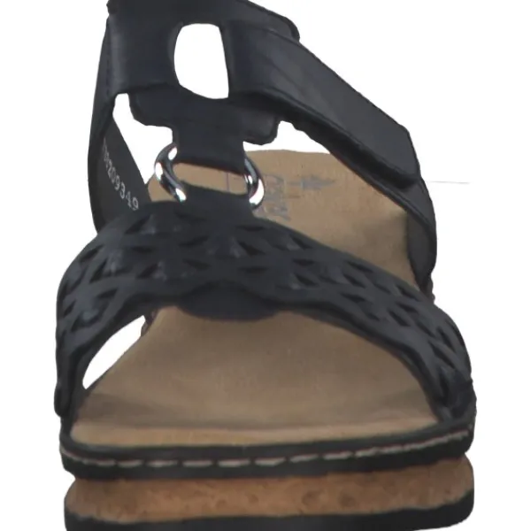 Damen Rieker Pantoletten & Badeschuhe<629K9, Plateau-Pantoletten, Damen, pazifik