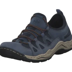 Damen Rieker Klassische- & Business Schuhe|Klassische- & Business Schuhe<L0546, Schnürschuhe, lightblue/jeans/navy