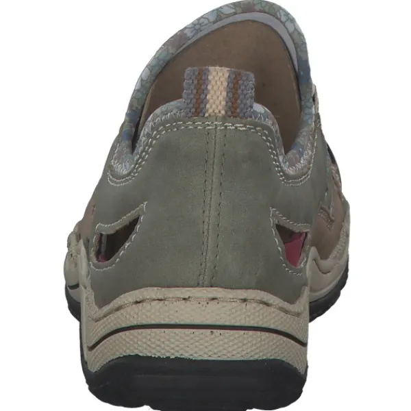 Damen Rieker Slipper<L0539, Slipper, Damen, liane/schilf/shell/kornblume