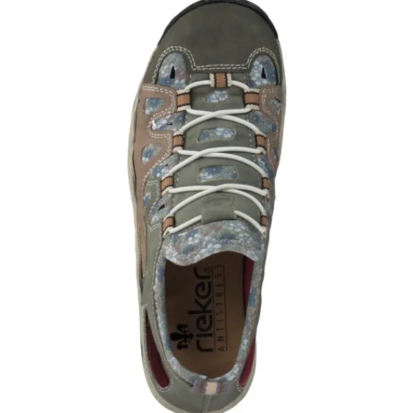 Damen Rieker Slipper<L0539, Slipper, Damen, liane/schilf/shell/kornblume