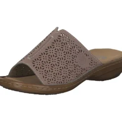 Damen Rieker Pantoletten & Badeschuhe<608M9, Pantoletten & Badeschuhe, Damen, Rosa