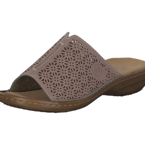 Damen Rieker Pantoletten & Badeschuhe<608M9, Pantoletten & Badeschuhe, Damen, Rosa