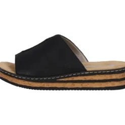 Damen Rieker Pantoletten & Badeschuhe<629M9, Pantoletten, Damen, Schwarz