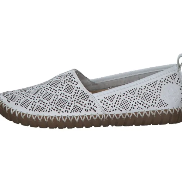 Damen Rieker Slipper<M2851, Slipper, Damen, Weiß