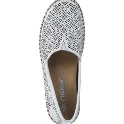 Damen Rieker Slipper<M2851, Slipper, Damen, Weiß