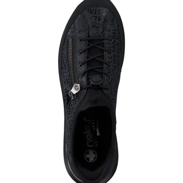 Damen Rieker Klassische- & Business Schuhe<N1455, Schnürschuhe, Damen, pazifik/ozean/black/schwarz