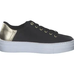 Damen Rieker Klassische- & Business Schuhe<N4931, Schnürschuhe, Damen, schwarz/lightgold/schwarz