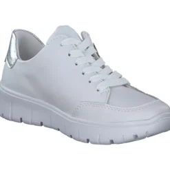 Damen Rieker Klassische- & Business Schuhe<N1313, Schnürschuhe, Damen, weiss/silber/weiss