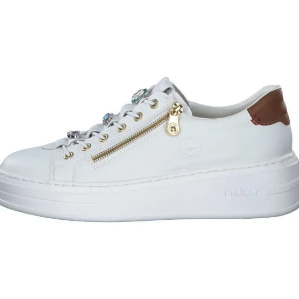 Damen Rieker Klassische- & Business Schuhe<N5452, Schnürschuhe, Damen, Weiß