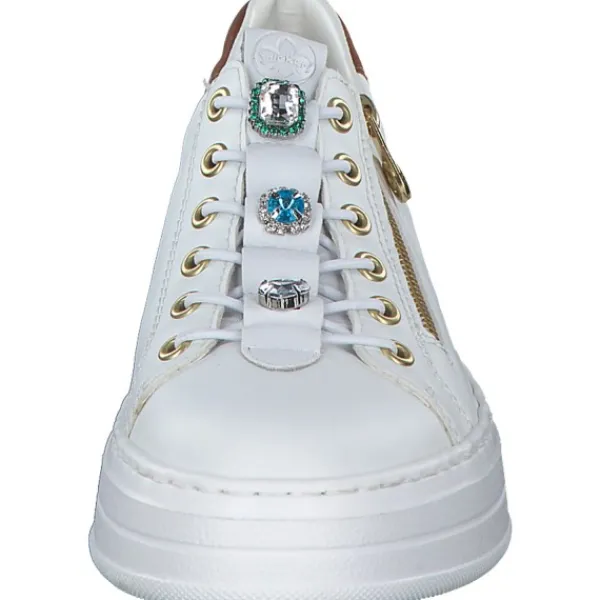 Damen Rieker Klassische- & Business Schuhe<N5452, Schnürschuhe, Damen, Weiß