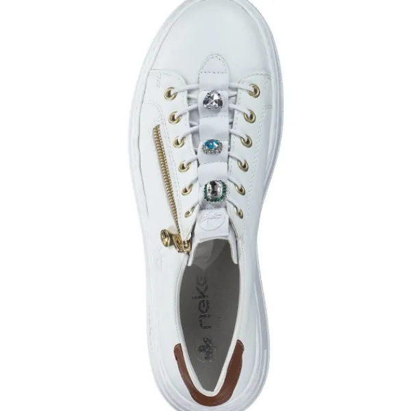 Damen Rieker Klassische- & Business Schuhe<N5452, Schnürschuhe, Damen, Weiß