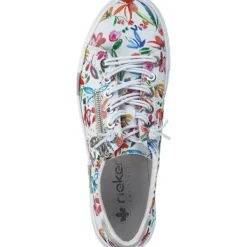 Damen Rieker Klassische- & Business Schuhe<N4940, Schnürschuhe, Damen, Weiß