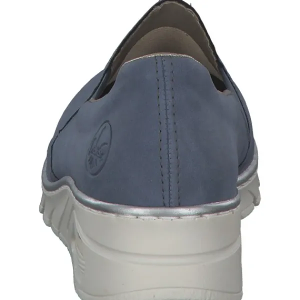 Damen Rieker Slipper<N3363, Slipper, Damen, lightblue