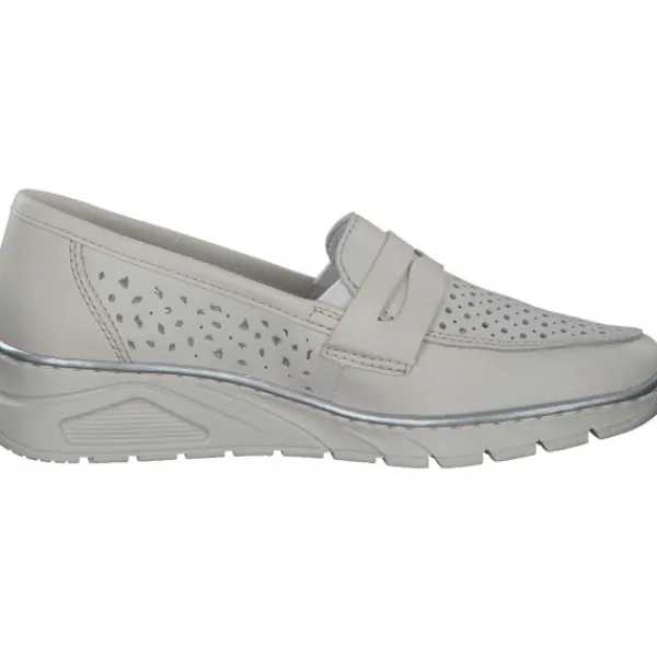 Damen Rieker Slipper<N3356, Slipper, Damen, offwhite/porzellan