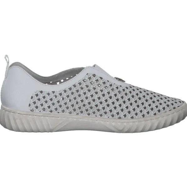 Damen Rieker Slipper<N0965, Slipper, Damen, weiss/cement