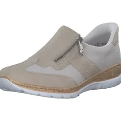 Damen Rieker Klassische- & Business Schuhe<N42G5, Schnürschuhe, Damen, perle/kreide