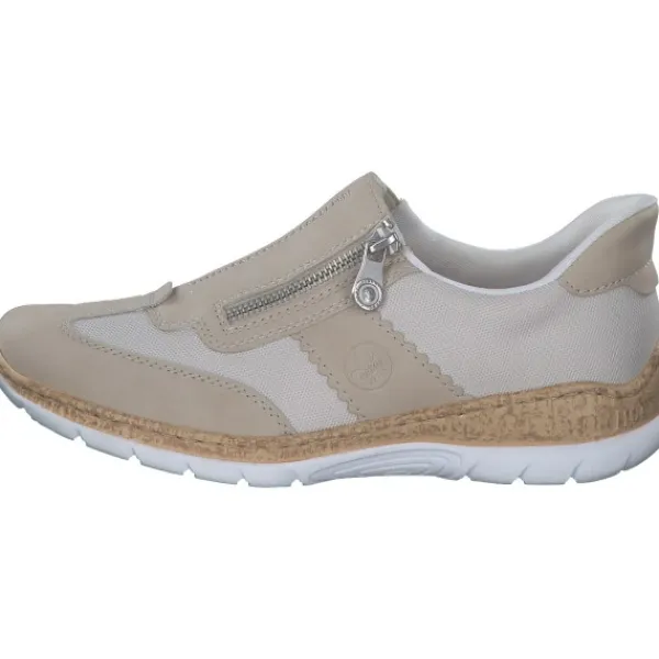 Damen Rieker Klassische- & Business Schuhe<N42G5, Schnürschuhe, Damen, perle/kreide