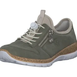 Damen Rieker Klassische- & Business Schuhe<N42G0, Schnürschuhe, Damen, schilf/perlcreme