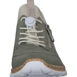 Damen Rieker Klassische- & Business Schuhe<N42G0, Schnürschuhe, Damen, schilf/perlcreme