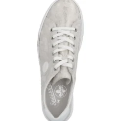 Damen Rieker Klassische- & Business Schuhe<N49W1, Schnürschuhe, Damen, beige-gold/weiss