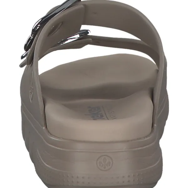 Damen Rieker Pantoletten & Badeschuhe<P2180, Plateau-Pantoletten, Damen, cliff